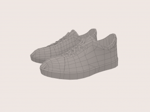 sneakers low poly Modello 3D