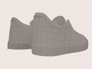 sneakers low poly Modello 3D