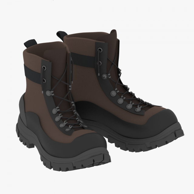 winter boots 3D Модель .c4d .max .obj .3ds .fbx .stl .blend 
