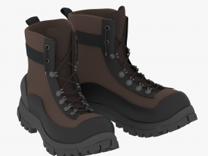 winter boots Modelo 3D