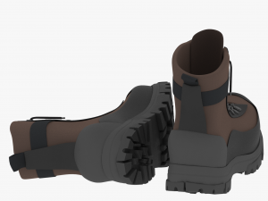 winter boots 3D Модель