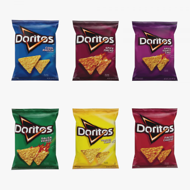 doritos chips low poly 3D Model .c4d .max .obj .3ds .fbx .stl .blend 