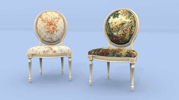 luis xvi chairs Modèle 3D .c4d .max .obj .3ds .fbx .stl .blend 