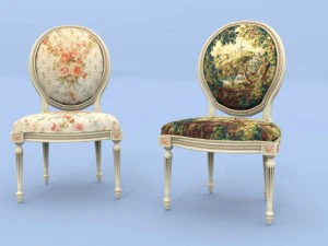 ルイス16世の椅子 3Dモデル