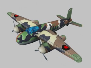 plane low-poly for games 3D 모델