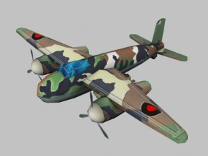 plane low-poly for games 3D Model