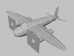 plane low-poly for games 3D 모델