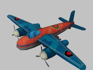 plane low-poly for games 3D 모델