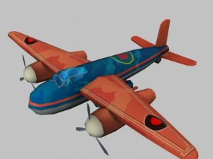 plane low-poly for games 3D Model