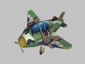 plane low-poly for games 3D Model