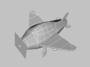 plane low-poly for games 3D Model