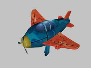 plane low-poly for games 3D Model