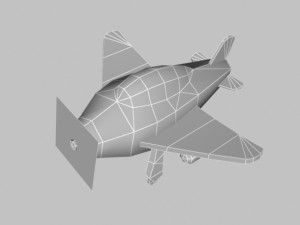 plane low-poly for games 3D 모델