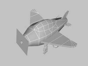 plane low-poly for games 3D Model