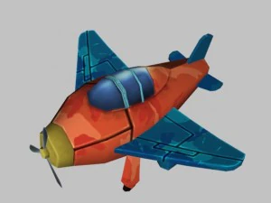 plane low-poly for games 3D Model