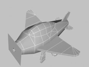 plane low-poly for games 3D Model