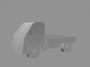 truck model low-poly for games 3Dモデル