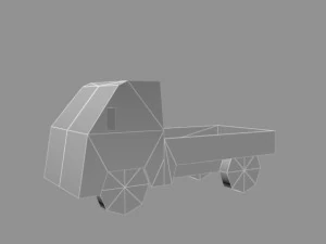 truck model low-poly for games 3D Model