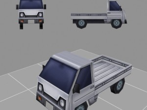 truck model low-poly for games 3Dモデル