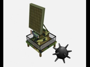 battle ship low-poly Modello 3D