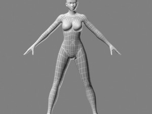 low poly base mesh female 3ds obj fbx 3Dモデル