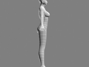 low poly base mesh female 3ds obj fbx 3Dモデル