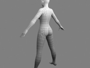 low poly base mesh female 3ds obj fbx 3Dモデル