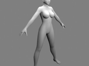 low poly base mesh female 3ds obj fbx 3Dモデル