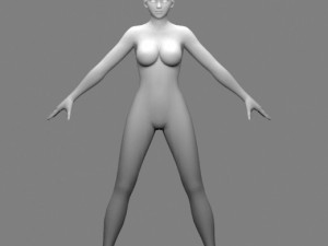 low poly base mesh female 3ds obj fbx 3Dモデル