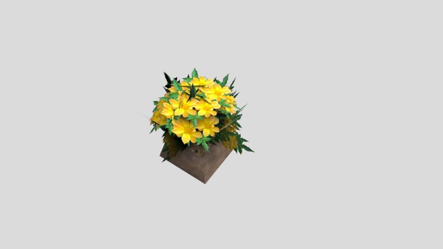 flowers low-poly for games 3D Модель .c4d .max .obj .3ds .fbx .stl .blend 