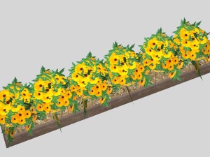 flowers low-poly for games 3D Модель