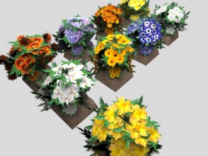 flowers low-poly for games 3D Модель