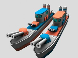 battle ship 3D Model