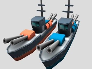 battle ship 3D Model