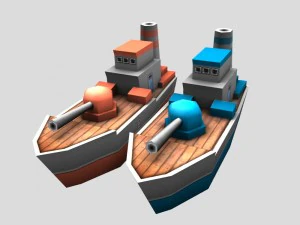 battle ship 3D Model