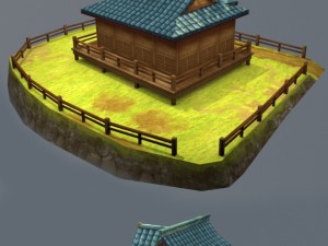 house low-poly for games mobile 3D Model