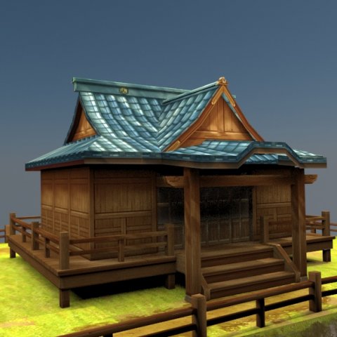 house low-poly for games mobile 3D Model .c4d .max .obj .3ds .fbx .stl .blend 