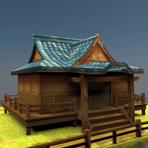 house low-poly for games mobile 3D Model .c4d .max .obj .3ds .fbx .stl .blend