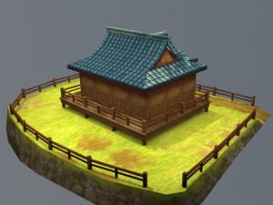 house low-poly for games mobile 3D Model