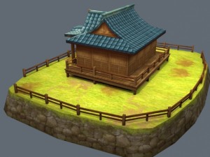 house low-poly for games mobile 3D Model
