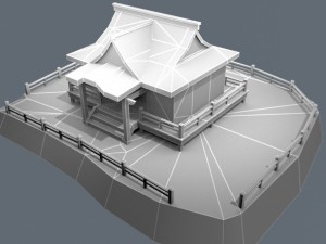house low-poly for games mobile 3D Model