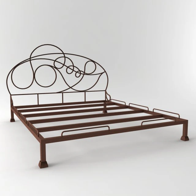 bed from metal 3D Model .c4d .max .obj .3ds .fbx .stl .blend 