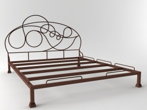 bed from metal Modèle 3D