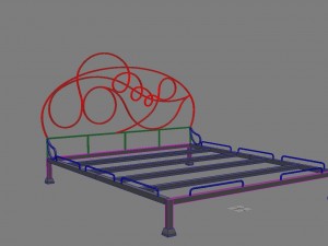 bed from metal 3Dモデル