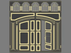 문 3D 모델