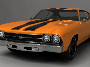 chevrolet chevelle ss 1969 3D 모델