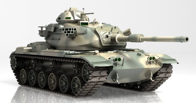 tank m60 patton iv 3D-Modell .c4d .max .obj .3ds .fbx .stl .blend 