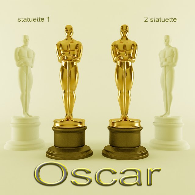 oscar 3D 模型 .c4d .max .obj .3ds .fbx .stl .blend 