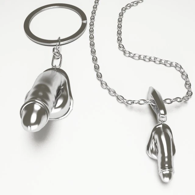 pendant penis and charm 3D Model .c4d .max .obj .3ds .fbx .stl .blend 