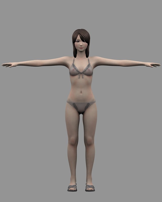 Realisticy woman 3Dモデル .c4d .max .obj .3ds .fbx .stl .blend 